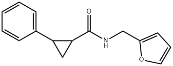 N-(furan-2-ylmethyl)-2-phenylcyclopropane-1-carboxamide 구조식 이미지