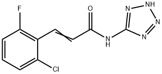 (E)-3-(2-chloro-6-fluorophenyl)-N-(2H-tetrazol-5-yl)prop-2-enamide 구조식 이미지
