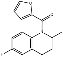 (6-fluoro-2-methyl-3,4-dihydro-2H-quinolin-1-yl)-(furan-2-yl)methanone 구조식 이미지