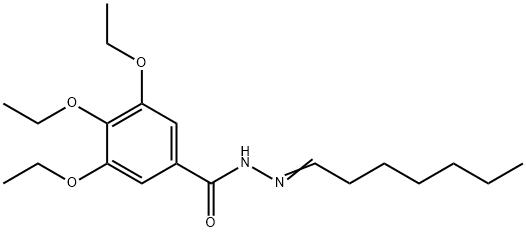 3,4,5-triethoxy-N-[(E)-heptylideneamino]benzamide 구조식 이미지