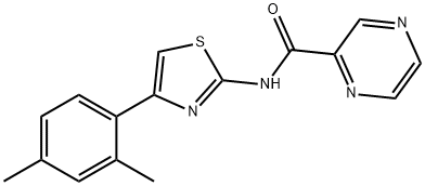 N-[4-(2,4-dimethylphenyl)-1,3-thiazol-2-yl]pyrazine-2-carboxamide Structure