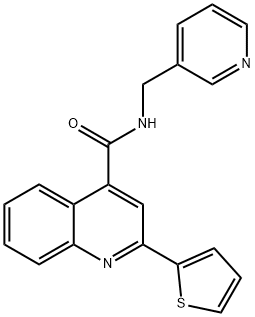 N-(pyridin-3-ylmethyl)-2-thiophen-2-ylquinoline-4-carboxamide Structure