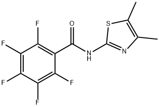 N-(4,5-dimethyl-1,3-thiazol-2-yl)-2,3,4,5,6-pentafluorobenzamide 구조식 이미지