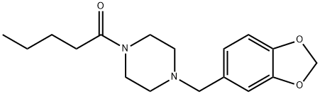1-[4-(1,3-benzodioxol-5-ylmethyl)piperazin-1-yl]pentan-1-one Structure