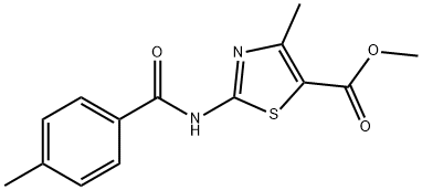 methyl 4-methyl-2-[(4-methylbenzoyl)amino]-1,3-thiazole-5-carboxylate 구조식 이미지