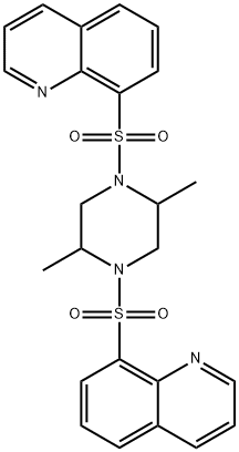 8-(2,5-dimethyl-4-quinolin-8-ylsulfonylpiperazin-1-yl)sulfonylquinoline 구조식 이미지