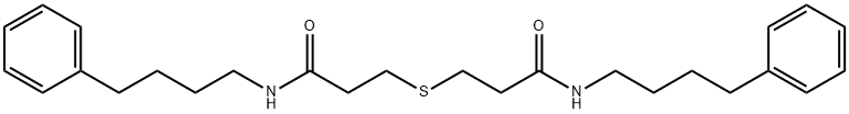 3-[3-oxo-3-(4-phenylbutylamino)propyl]sulfanyl-N-(4-phenylbutyl)propanamide 구조식 이미지