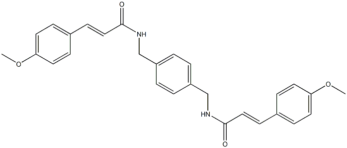 (E)-3-(4-methoxyphenyl)-N-[[4-[[[(E)-3-(4-methoxyphenyl)prop-2-enoyl]amino]methyl]phenyl]methyl]prop-2-enamide 구조식 이미지