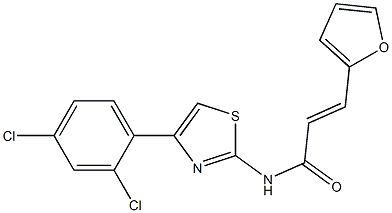 (E)-N-[4-(2,4-dichlorophenyl)-1,3-thiazol-2-yl]-3-(furan-2-yl)prop-2-enamide Structure