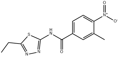 N-(5-ethyl-1,3,4-thiadiazol-2-yl)-3-methyl-4-nitrobenzamide Structure