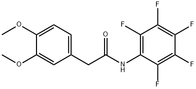 2-(3,4-dimethoxyphenyl)-N-(2,3,4,5,6-pentafluorophenyl)acetamide 구조식 이미지