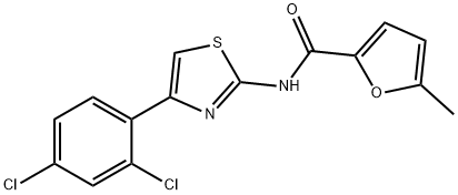 N-[4-(2,4-dichlorophenyl)-1,3-thiazol-2-yl]-5-methylfuran-2-carboxamide 구조식 이미지