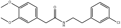 N-[2-(3-chlorophenyl)ethyl]-2-(3,4-dimethoxyphenyl)acetamide 구조식 이미지