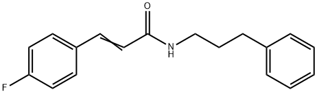 (E)-3-(4-fluorophenyl)-N-(3-phenylpropyl)prop-2-enamide 구조식 이미지