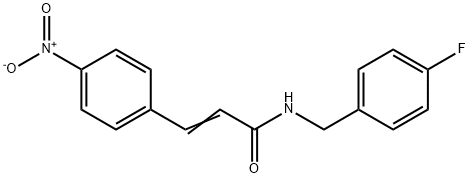 (E)-N-[(4-fluorophenyl)methyl]-3-(4-nitrophenyl)prop-2-enamide 구조식 이미지