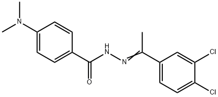 N-[(E)-1-(3,4-dichlorophenyl)ethylideneamino]-4-(dimethylamino)benzamide Structure