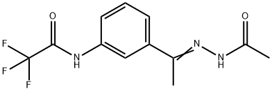 N-[3-[(Z)-N-acetamido-C-methylcarbonimidoyl]phenyl]-2,2,2-trifluoroacetamide 구조식 이미지