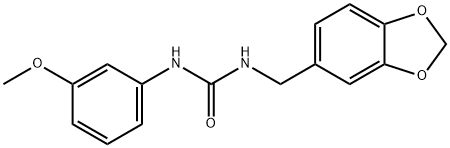 1-(1,3-benzodioxol-5-ylmethyl)-3-(3-methoxyphenyl)urea Structure