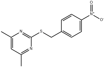 4,6-dimethyl-2-[(4-nitrophenyl)methylsulfanyl]pyrimidine 구조식 이미지