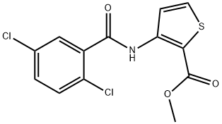 methyl 3-[(2,5-dichlorobenzoyl)amino]thiophene-2-carboxylate Structure