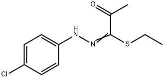 ethyl (1E)-N-(4-chloroanilino)-2-oxopropanimidothioate 구조식 이미지