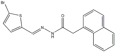 N-[(E)-(5-bromothiophen-2-yl)methylideneamino]-2-naphthalen-1-ylacetamide 구조식 이미지