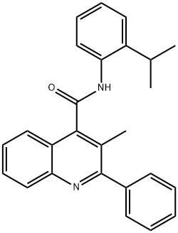 3-methyl-2-phenyl-N-(2-propan-2-ylphenyl)quinoline-4-carboxamide 구조식 이미지