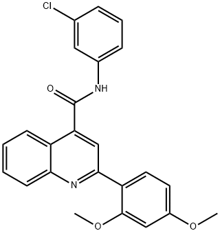 N-(3-chlorophenyl)-2-(2,4-dimethoxyphenyl)quinoline-4-carboxamide Structure