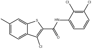 3-chloro-N-(2,3-dichlorophenyl)-6-methyl-1-benzothiophene-2-carboxamide 구조식 이미지