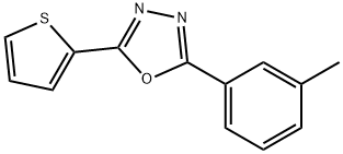 2-(3-methylphenyl)-5-thiophen-2-yl-1,3,4-oxadiazole 구조식 이미지