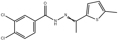 3,4-dichloro-N-[(E)-1-(5-methylthiophen-2-yl)ethylideneamino]benzamide 구조식 이미지