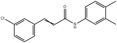 (E)-3-(3-chlorophenyl)-N-(3,4-dimethylphenyl)prop-2-enamide 구조식 이미지