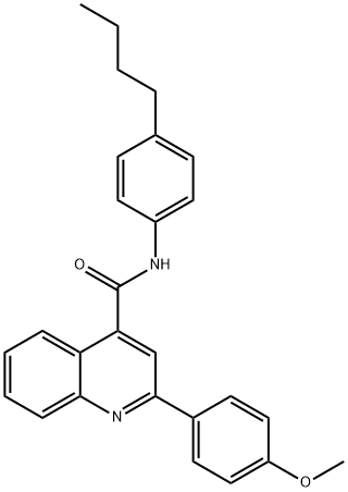 N-(4-butylphenyl)-2-(4-methoxyphenyl)quinoline-4-carboxamide 구조식 이미지