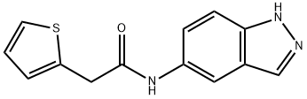 N-(1H-indazol-5-yl)-2-thiophen-2-ylacetamide 구조식 이미지