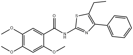 N-(5-ethyl-4-phenyl-1,3-thiazol-2-yl)-2,4,5-trimethoxybenzamide Structure