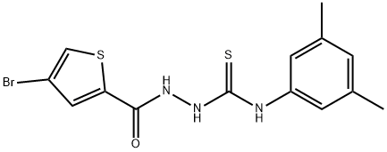 1-[(4-bromothiophene-2-carbonyl)amino]-3-(3,5-dimethylphenyl)thiourea Structure