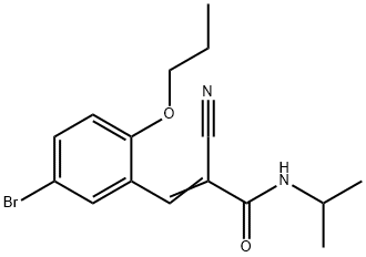 (E)-3-(5-bromo-2-propoxyphenyl)-2-cyano-N-propan-2-ylprop-2-enamide Structure