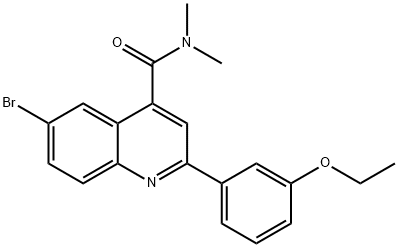 6-bromo-2-(3-ethoxyphenyl)-N,N-dimethylquinoline-4-carboxamide Structure