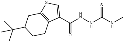1-[(6-tert-butyl-4,5,6,7-tetrahydro-1-benzothiophene-3-carbonyl)amino]-3-methylthiourea Structure