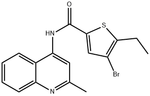 4-bromo-5-ethyl-N-(2-methylquinolin-4-yl)thiophene-2-carboxamide Structure