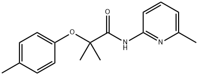 2-methyl-2-(4-methylphenoxy)-N-(6-methylpyridin-2-yl)propanamide Structure