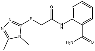 2-[[2-[(4,5-dimethyl-1,2,4-triazol-3-yl)sulfanyl]acetyl]amino]benzamide Structure