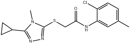 N-(2-chloro-5-methylphenyl)-2-[(5-cyclopropyl-4-methyl-1,2,4-triazol-3-yl)sulfanyl]acetamide Structure