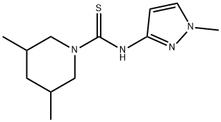 3,5-dimethyl-N-(1-methylpyrazol-3-yl)piperidine-1-carbothioamide Structure