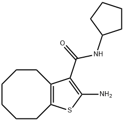 2-amino-N-cyclopentyl-4,5,6,7,8,9-hexahydrocycloocta[b]thiophene-3-carboxamide 구조식 이미지