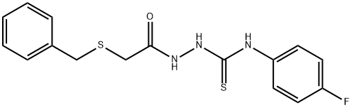 1-[(2-benzylsulfanylacetyl)amino]-3-(4-fluorophenyl)thiourea 구조식 이미지