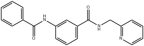 3-benzamido-N-(pyridin-2-ylmethyl)benzamide 구조식 이미지