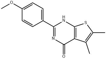 2-(4-methoxyphenyl)-5,6-dimethyl-3H-thieno[2,3-d]pyrimidin-4-one 구조식 이미지