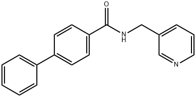4-phenyl-N-(pyridin-3-ylmethyl)benzamide 구조식 이미지