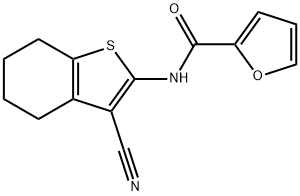 N-(3-cyano-4,5,6,7-tetrahydro-1-benzothiophen-2-yl)furan-2-carboxamide 구조식 이미지